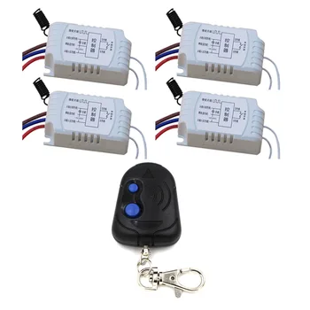 

AC220 Curtain Lighting Door Remote Control Switch Wireless Remote Consoles Manual Function Receiver Transmitter 315/433Mhz