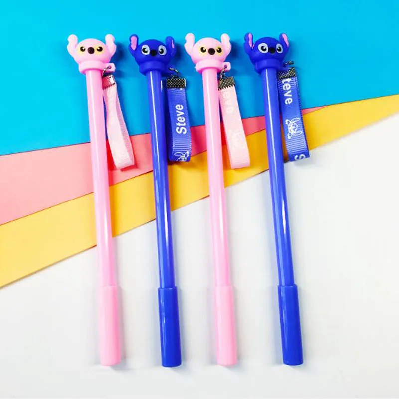 

anime pens With Erasable Ink Stationery Cartoon Creative Anime Cute Stitch Ribbons pen Easy To Eliminate Erasable Pen