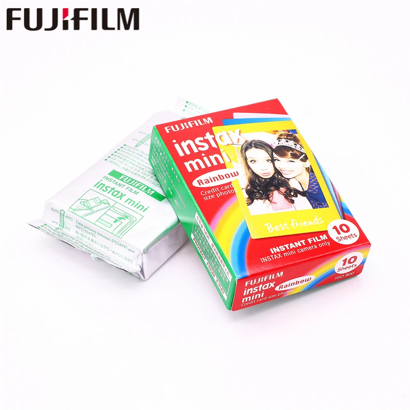 Оригинальная фотобумага Fujifilm Instax Mini Rainbow 10 листов для мгновенной печати 8 7s 25 50s 90 9