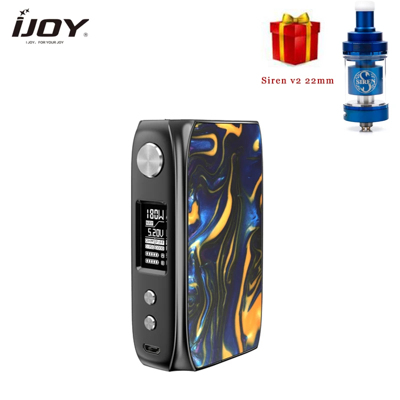 Free gift Ijoy SHOGUN UNIV mod 180W TCR function by dual 18650 for KATANA SUBOHM Tank vs DRAG 2 E Cigarette box mod
