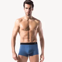 Бренд трусы мужские Боксер Шорты Комфортное Белье для Мужчин Чстый Цвет Мужские Экзотические Боксёры 4 шт/упак L-4XL