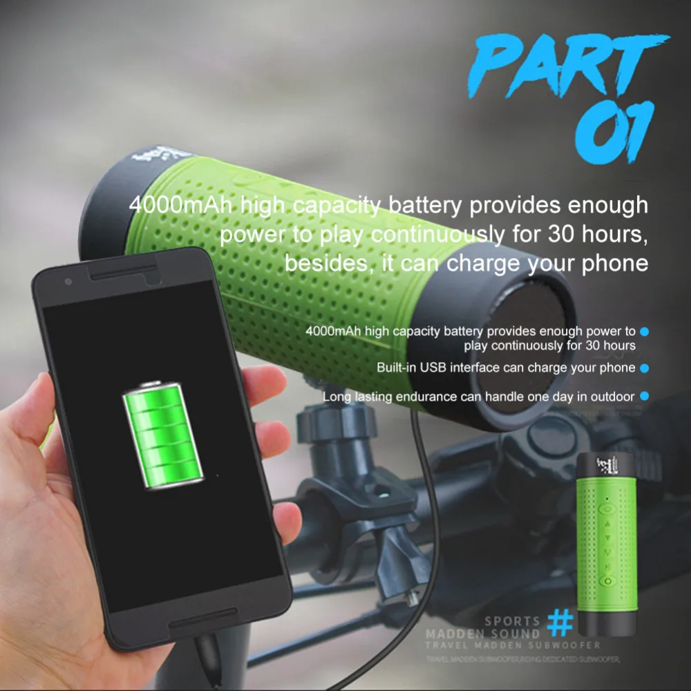 Pindo P-X1 Открытый Водонепроницаемый Открытый фонарик для езды Bluetooth динамик звуковая коробка для горного велосипеда Колонка Bluetooth withTF FM