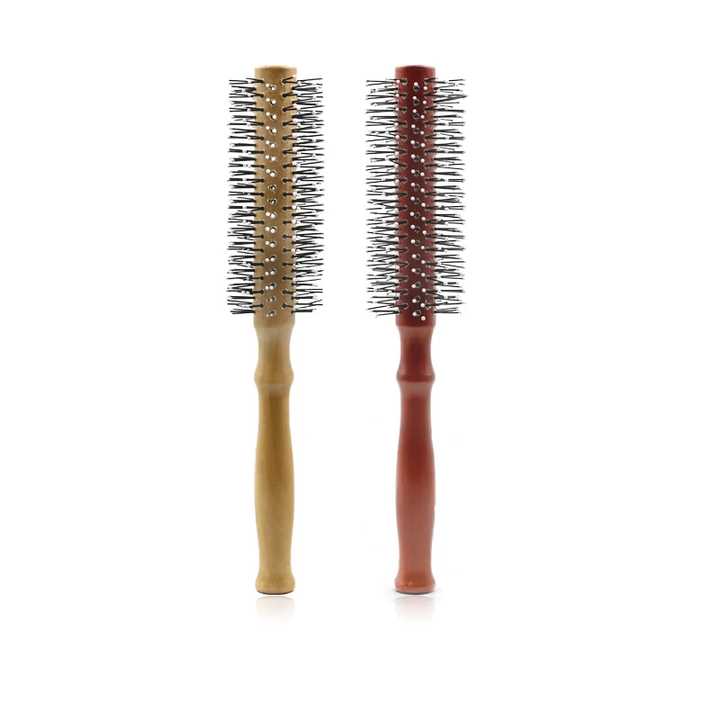 

1 Pcs Wood Round Comb Hair Curling Brush Anti-static Salon Hairdressing Brush Professional Hair Styling Tool