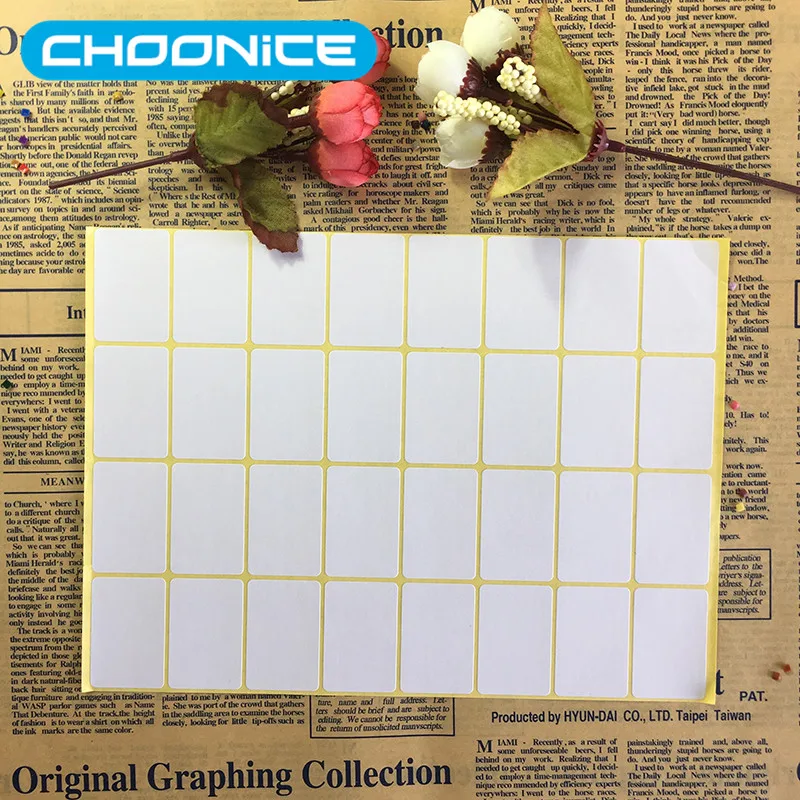 205# size 25*25mm 64pcs/lot blank sticker sheet mini blank label packing labels-in Party Favors ...