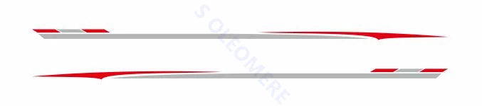 Гоночные спортивные линии талии в полоску автомобиля Стайлинг тела индивидуальные наклейки Авто Боковая дверь Декор Виниловая наклейка для KIA SPORTAGE - Название цвета: Silver-Red