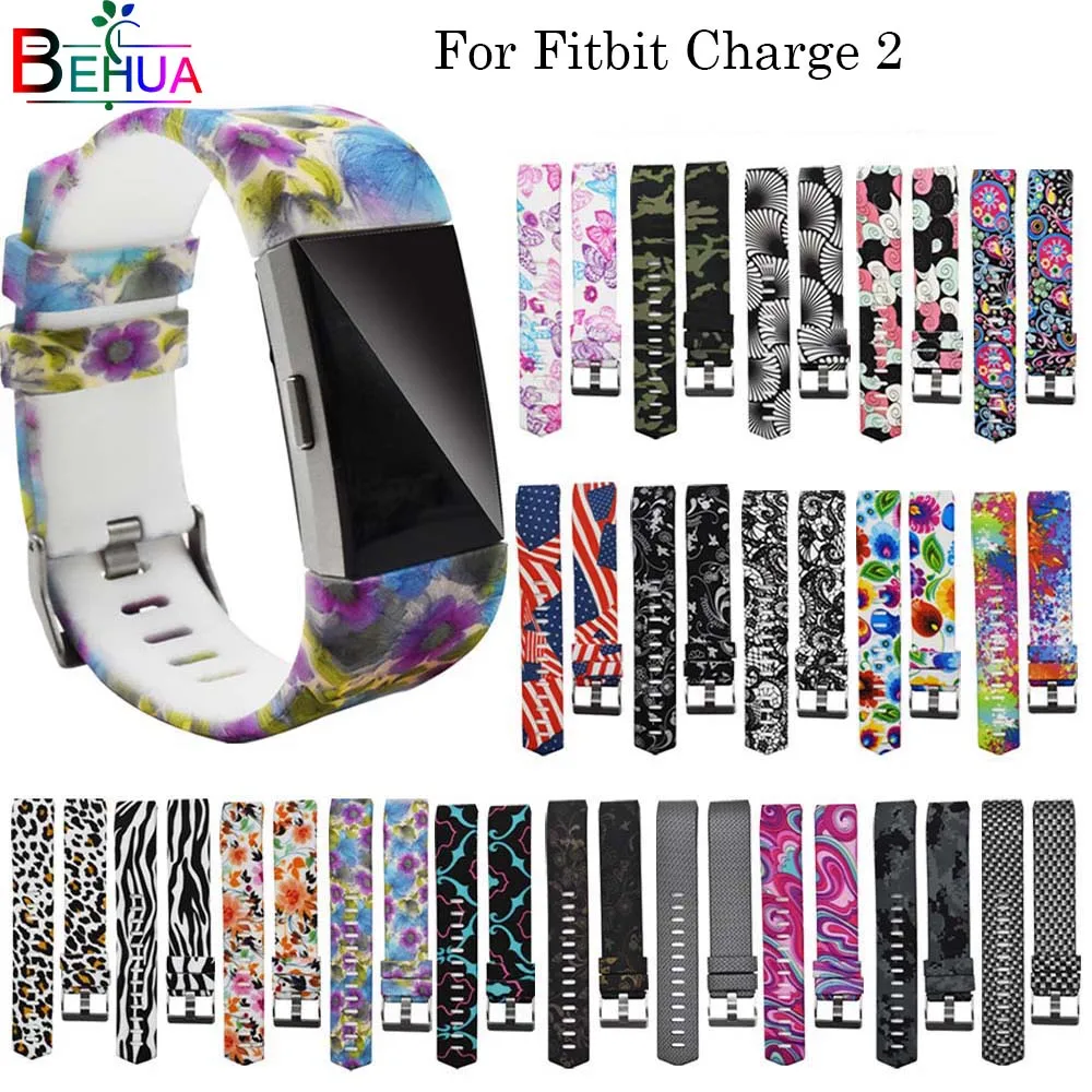 Спортивный силиконовый простой ремешок для Fitbit Charge 2 Смарт часы с заменой ремешка