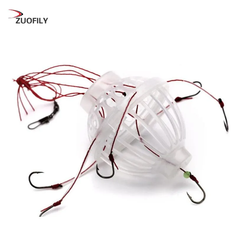 

Fishing Hooks Fishing Tackle Sea Box Hook Monsters with Six Strong Carbon Steel + Plastics Carp Spherical Explosion Hooks Tool