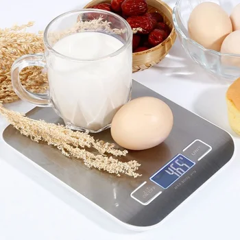 

5kg 5000gx1g Stainless Steel Electronic Food Diet Postal Kitchen Digital Scales LCD Display Balance Weight Bench Scale
