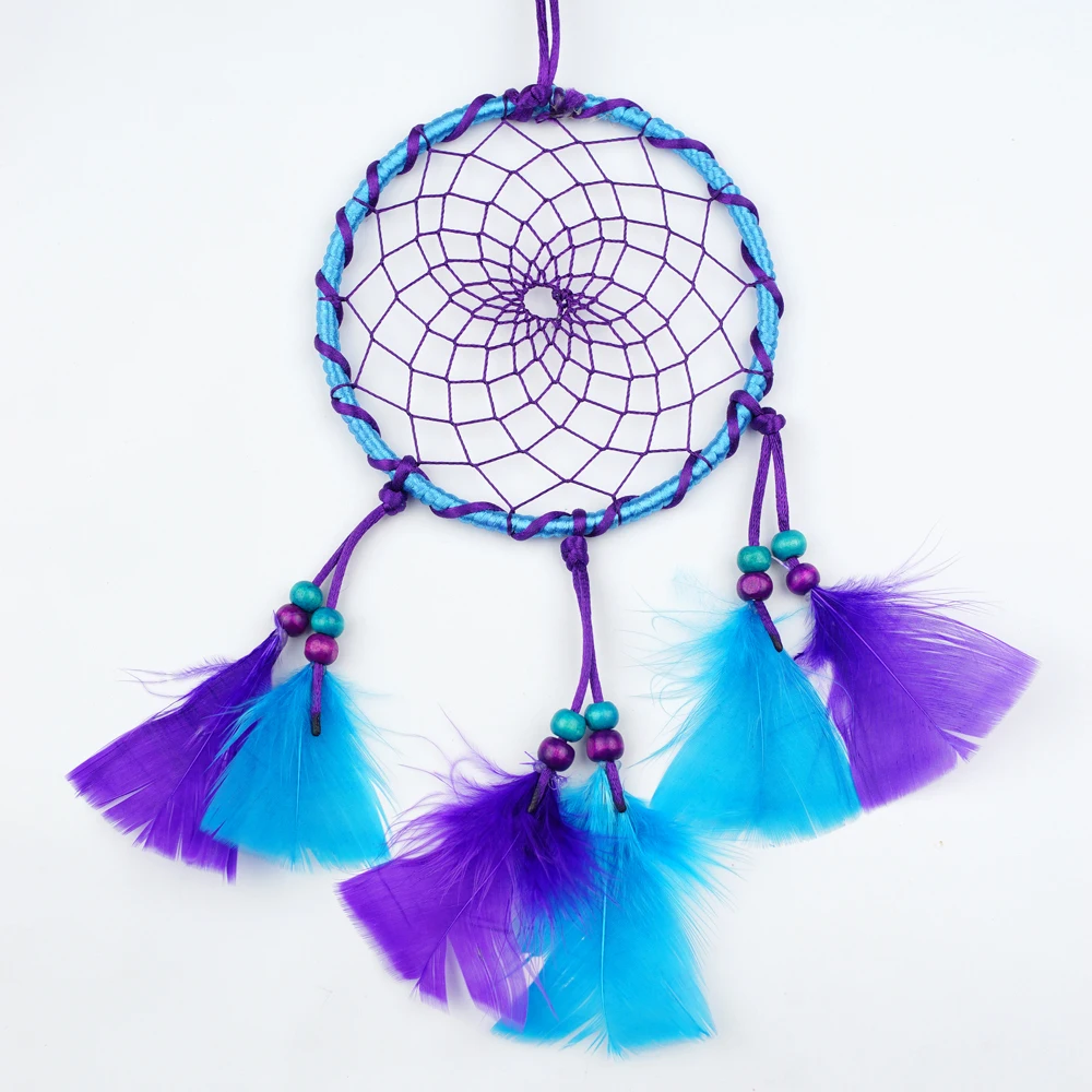 India Dreamcatcher Wind Chimes with Feather Dream Catcher Wall Hanging