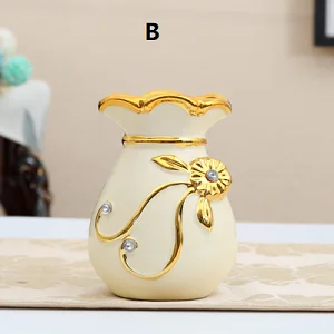 OUSSIRRO, европейские керамические вазы, декоративная ваза для гостиной, цветочная композиция, современный дом, простой шкаф для телевизора, керамический подарок - Цвет: B
