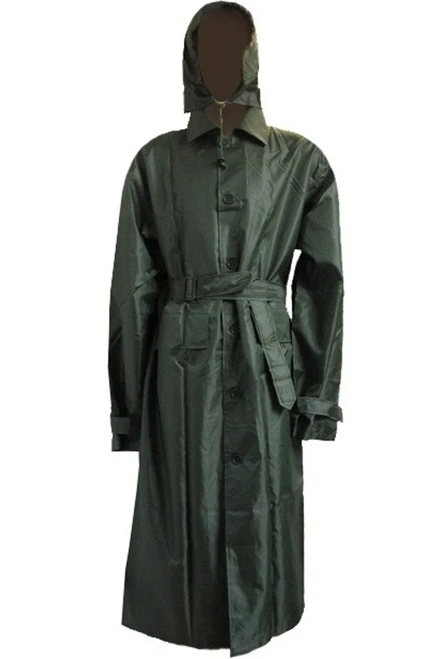 Американский военный солдатский стиль ветровка выключатель плащ пылезащитный плащ Мужское пальто размера плюс 210D нейлон PU ткань