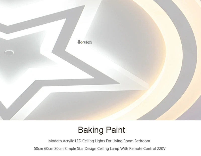 Modern Acrylic LED Ceiling Lights For Living Room Bedroom 50cm 60cm 80cm Simple Star Design Ceiling Lamp With Remote Control 220V (12)
