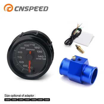 

CNSPEED 2'' 52MM Car 7 Colors Led Water Temperature Gauge 40-140 Celsius High Speed With Water Temp Joint Pipe Sensor Adapter