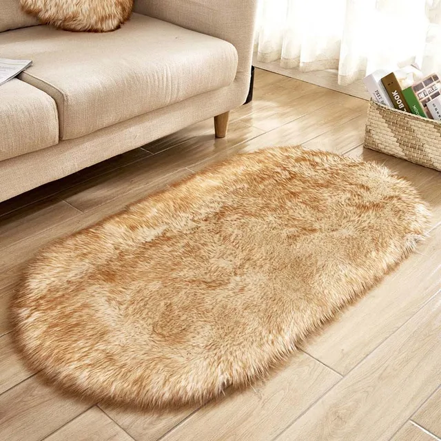 Aliexpress.com : Buy Simanfei Cashmere Oval Carpet Bedside Blanket Pad ...
