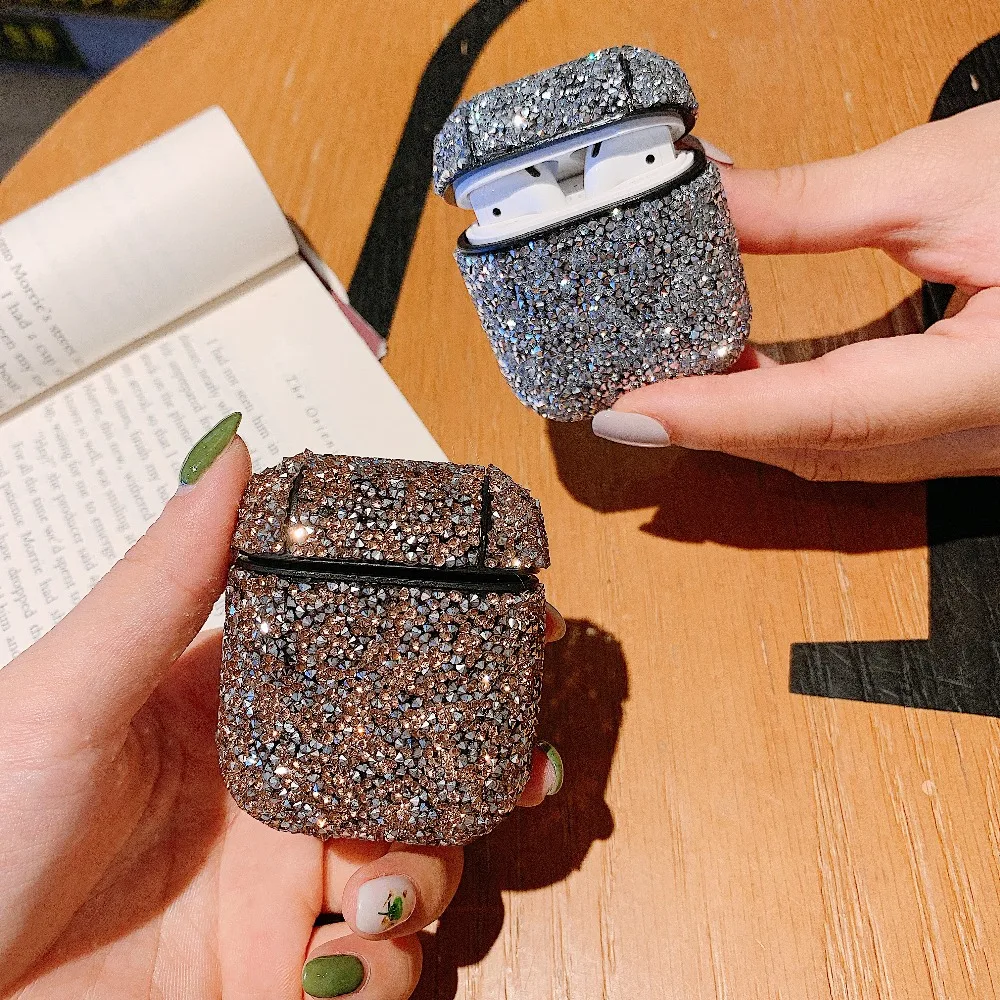 Shiny Rhinestone Case For Apple Airpods Bluetooth Wireless Earphone Korean Bling Powder Case For Airpods Cover Charging Box Case (5)