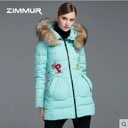2016 new hot winter Thicken Warm woman Down jacket Coat Parkas Outerwear Hooded Raccoon Fur collar long plus size 2XXL Luxury