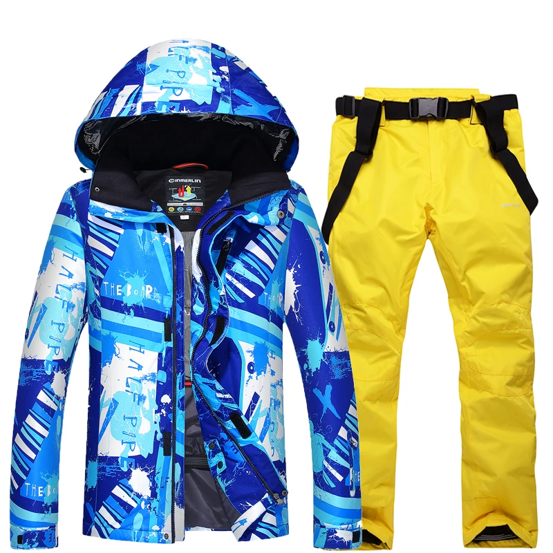 

2018 Jacket+Pants Set Men Ski Suit Free Shipping Men's Windproof Waterproof Outdoor Wear Camping Riding Skiing Snowboard Super