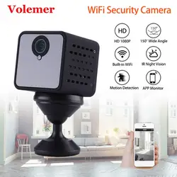 Volemer WiFi камера Full HD 1080 P Мини видеокамера с обнаружением движения IP P2P Беспроводная Запись видео 150 широкоугольный для iOS/Android