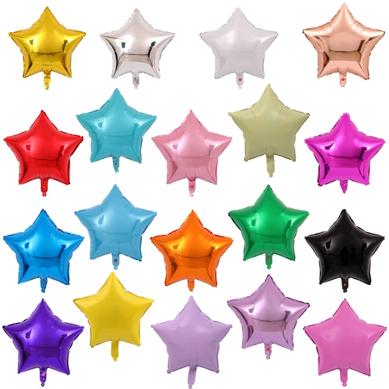 

5pcs 18-inch aluminum film metal balloon pentagonal foil balloons wedding party decoration supplies birthday balloon shower