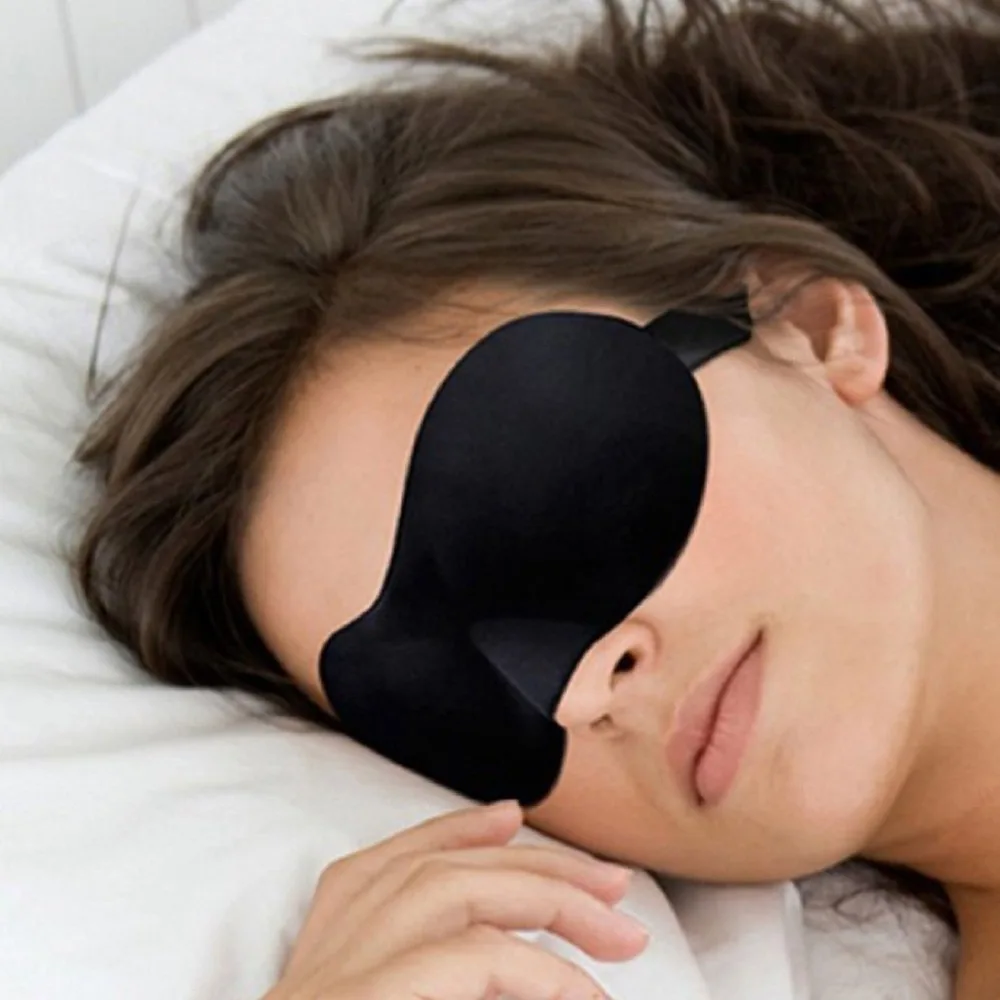 

1Pc Soft Relax 3D Natural Sleeping Eye Mask Sleep Padded Cover Portable for Travel Rest Blindfold Eyepatch for Women Men