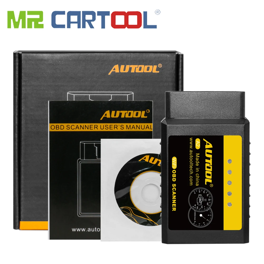 Mr Cartool автомобиля диагностический сканер кода Reader WI-FI V1.5 OBD2 II сканер ELM327 A2 Авто ОДБ 2 EML 327 Android iOS Win Iphone 25k80