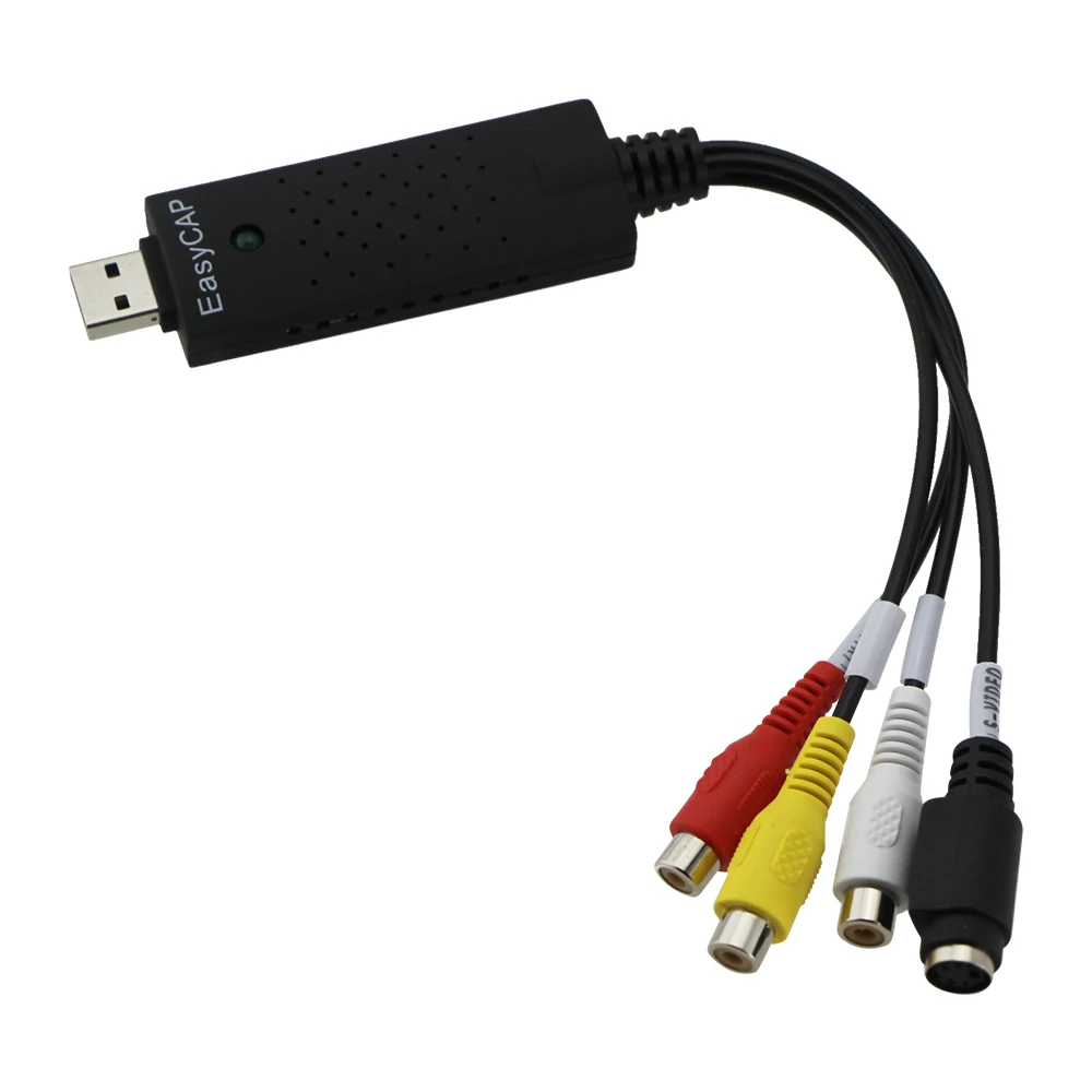 Новый портативный USB 2,0 Easycap Captura 4 Canal Video Capture Card с аудио в L/R CVBS S-Video для ПК DVD проекционное оборудование