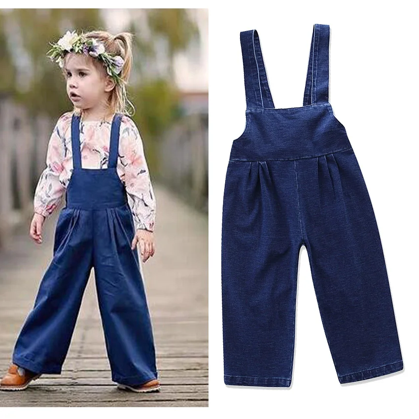 Girls Clothes 2018 Children Clothing Denim Jumpsuit Suspenders Baby