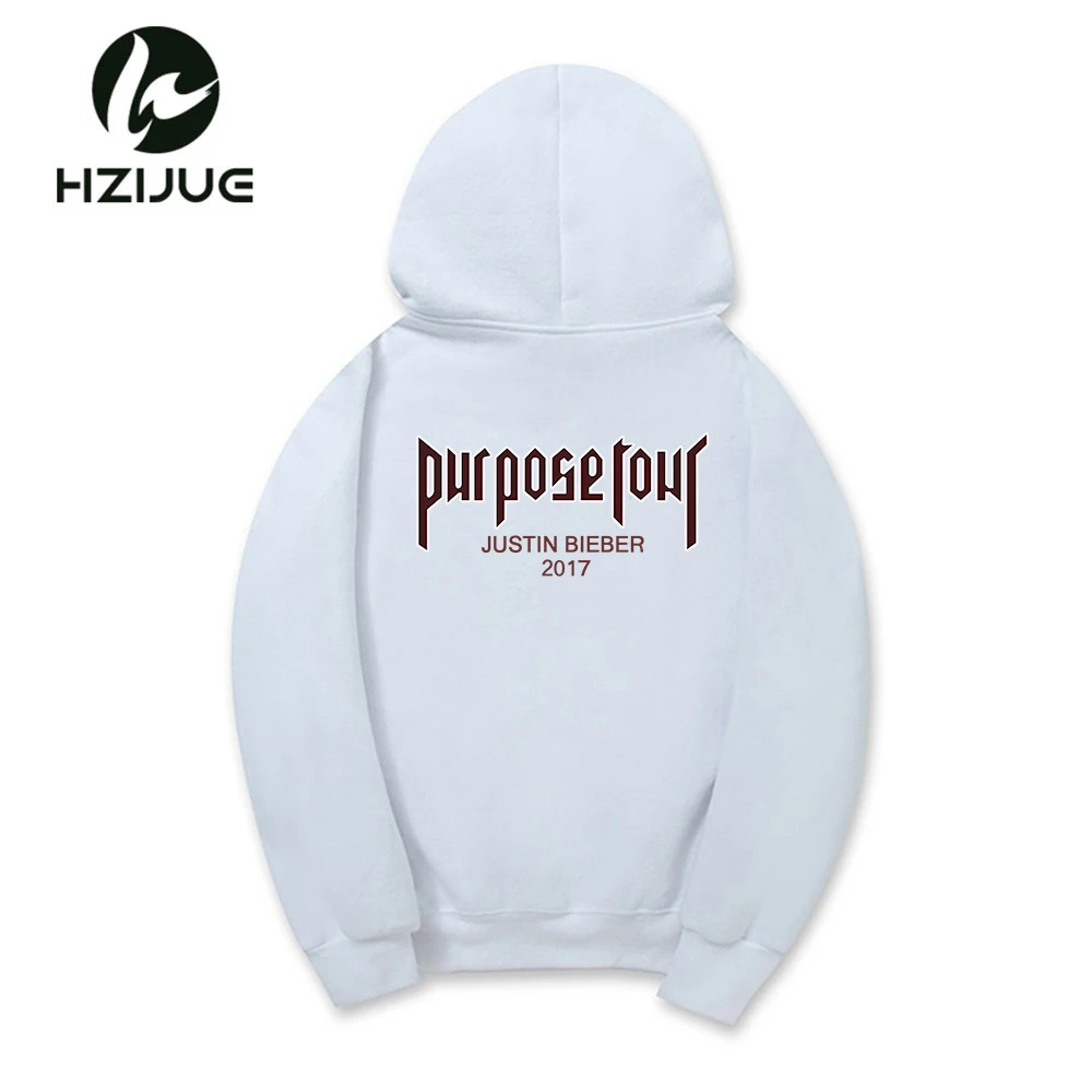 HZIJUE Purpose Tour Sweatshirt 2018 NEW Men Justin Bieber World Tour Man Hoodie Fashion Brand Cool Version Street Pull Hip Hop