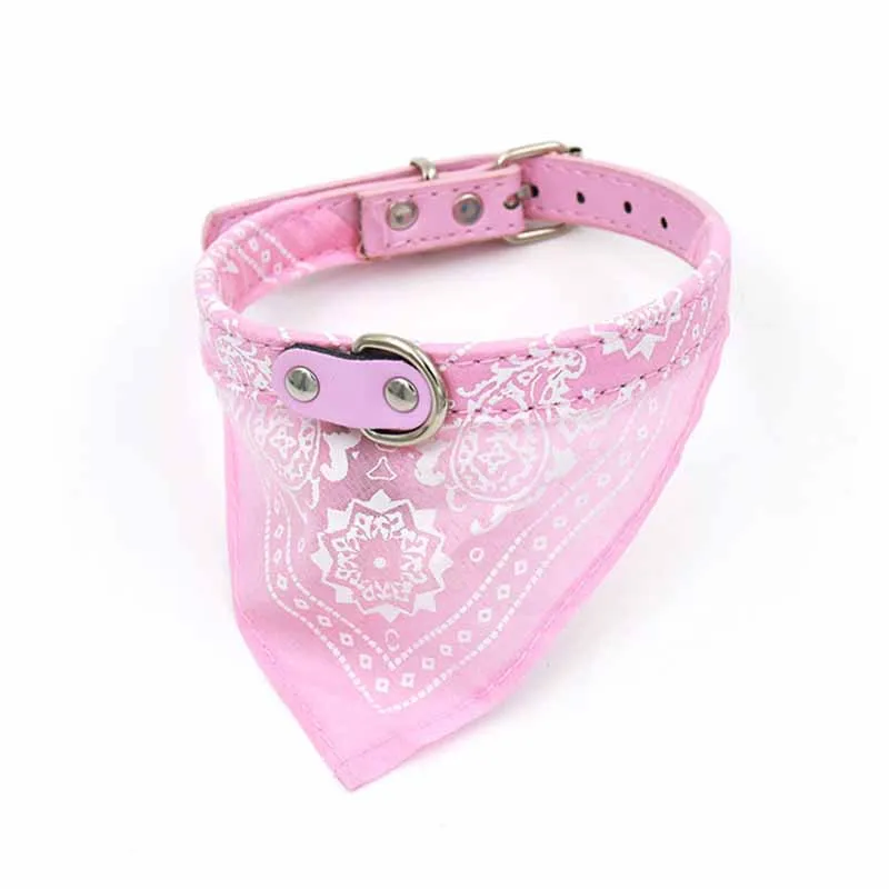 SYDZSW 7 Colors PU Pet Collar Dog Scarf Saliva Towel Leather Dog Collor Lead for Cats Chihuahua Products for Small Large Dogs7