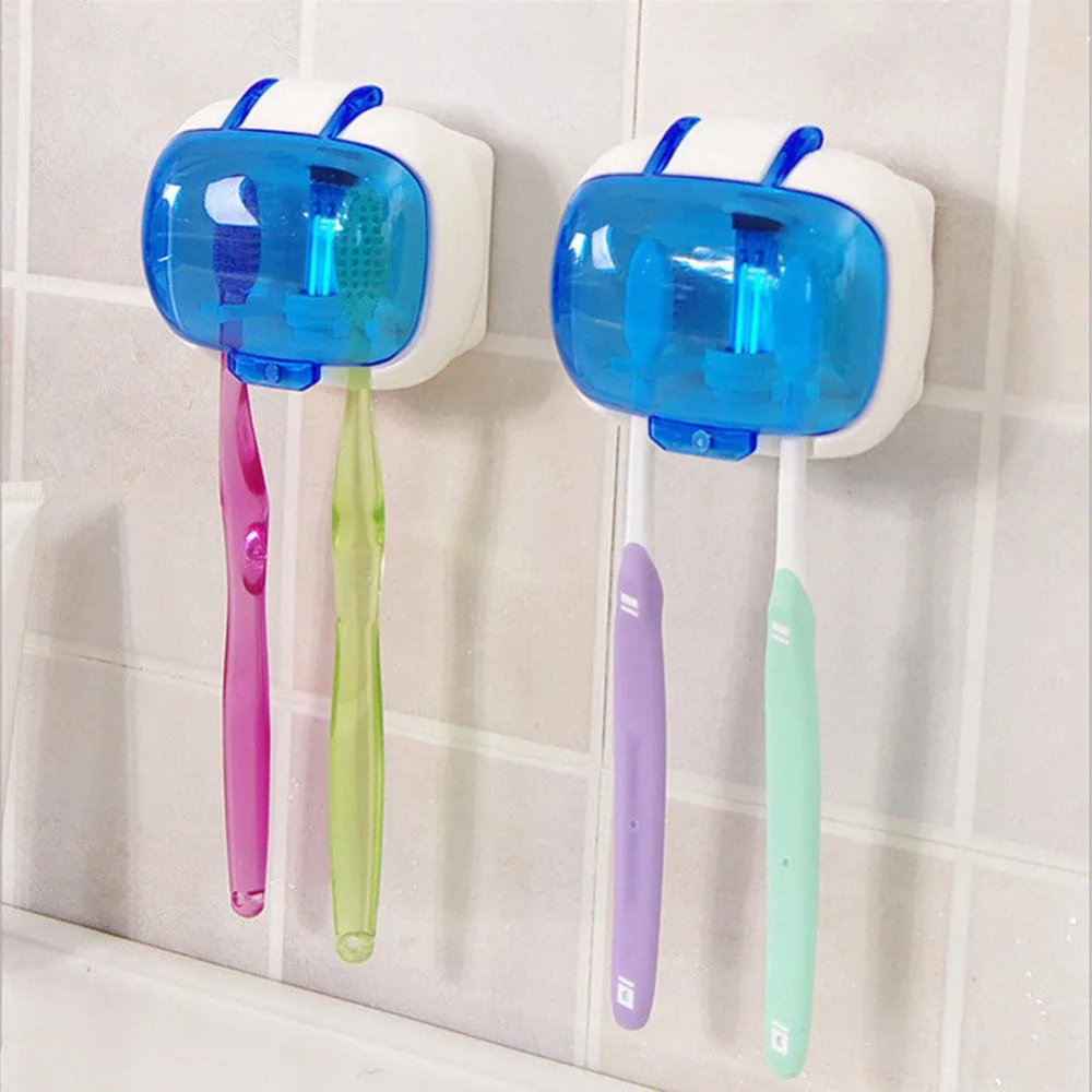 

Toothbrush Sterilizer Wall-mounted Anti-bacteria UV Lamp Disinfection Box Suction Cup Toothbrush Holder Sanitizer Cleaner Case
