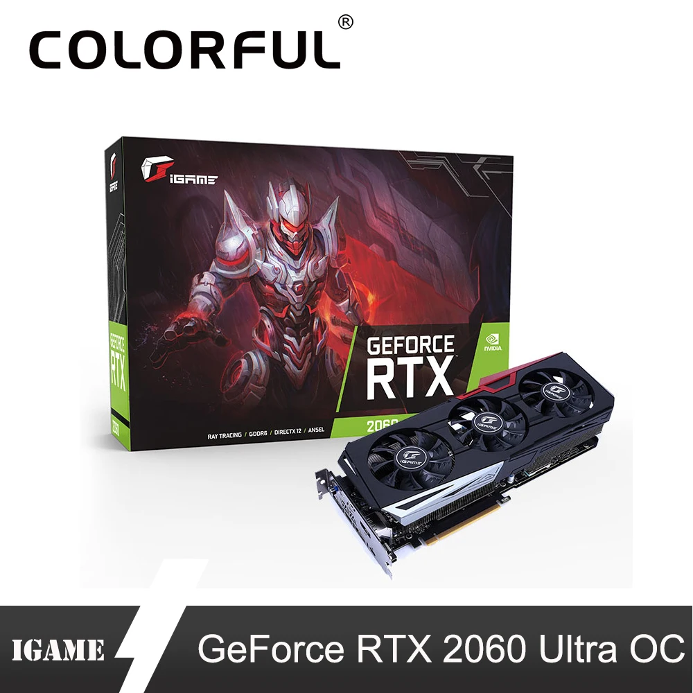 

Colorful iGame RTX 2060 Graphic Card Ultra OC GDDR6 Nvidia GPU 6G 1680MHz GeForce Video Card Placa De Video HDMI For Gaming PC