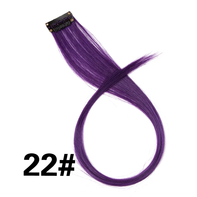 Synthetic Clip In One Pieces Raiinbow Hair Extensions Straight Synthetic Hair Pieces 18