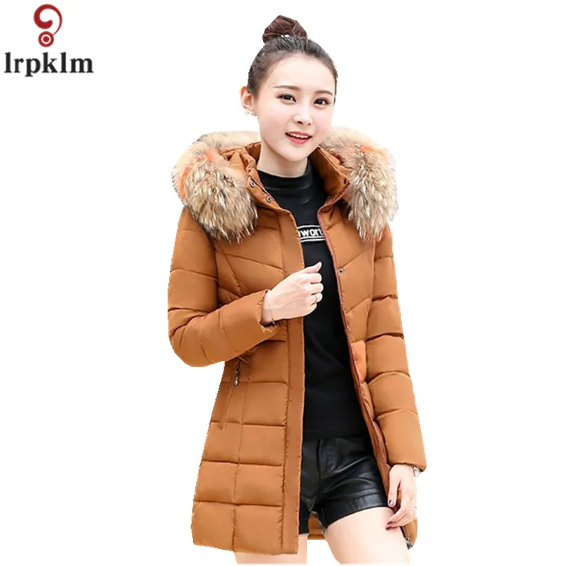 Women Winter Parkas Hooded Long Cotton Padded Jackets Big Fake Fur Collars Women Coat Winter Loose Outwear Jacket And Coat CH767 (5)