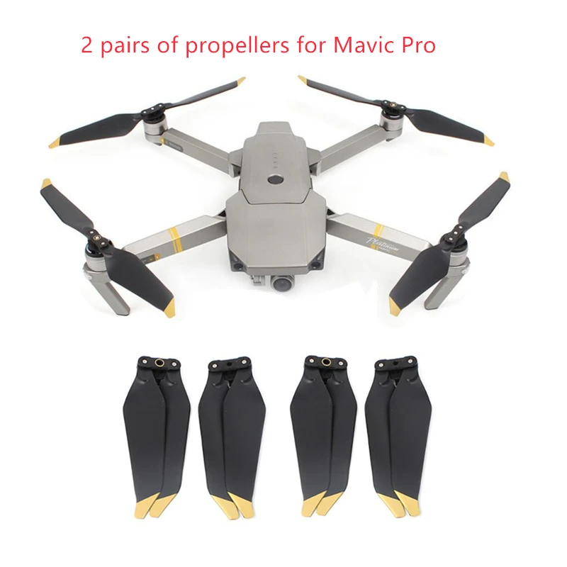 2 Pair Low Noise Quick Release Folding Propellers for DJI Mavic Pro