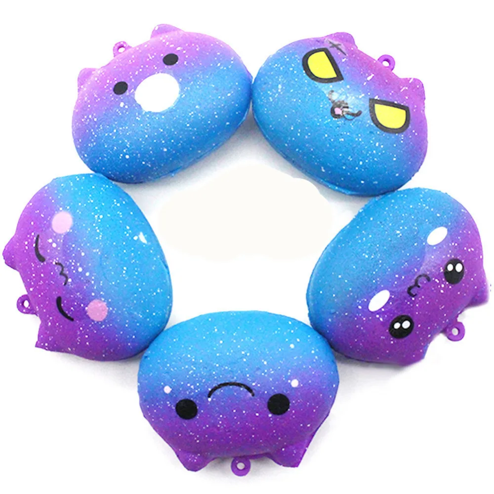 Антистресс Galaxy Kitty медленно Восстанавливающий форму мультяшный крем