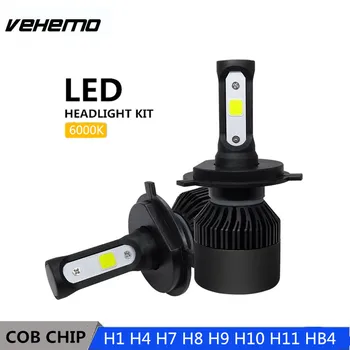 

Vehemo 1Pc H1 H3 H4 H7 H8 H9 H11 9005 9006 Canbus 6000K LED Bulb 4000LM Car Headlamp 12V 8W Fog Light Car LED Headlights