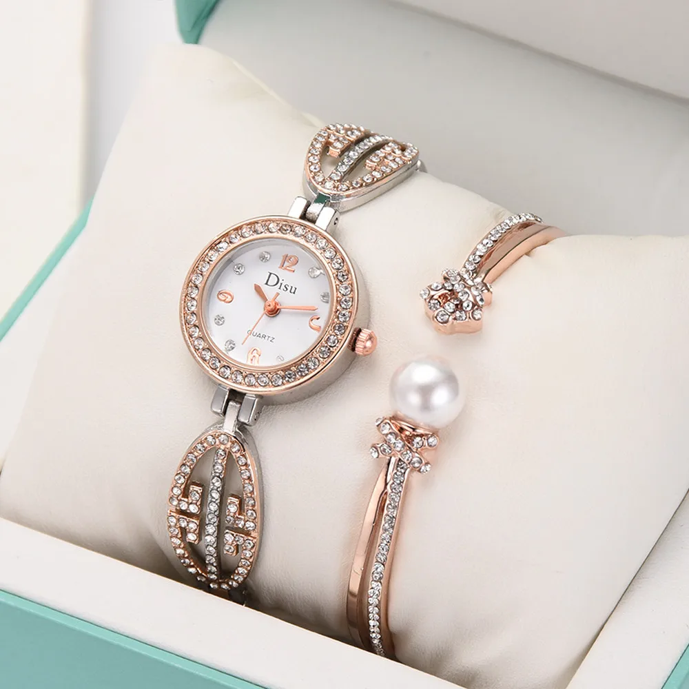 

relojes mujer 2019 marca famosa Light Luxury Girl Temperament Watch Bracelet Set Chain Watch Birthday Gift relojes para mujer