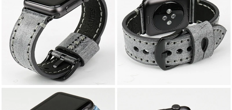 MAIKES коровья кожа ремешок для часов аксессуары для Apple watch ремешок 44 мм 40 мм iwatch Apple watch ремешок 42 мм 38 мм серия 4 3 2 1