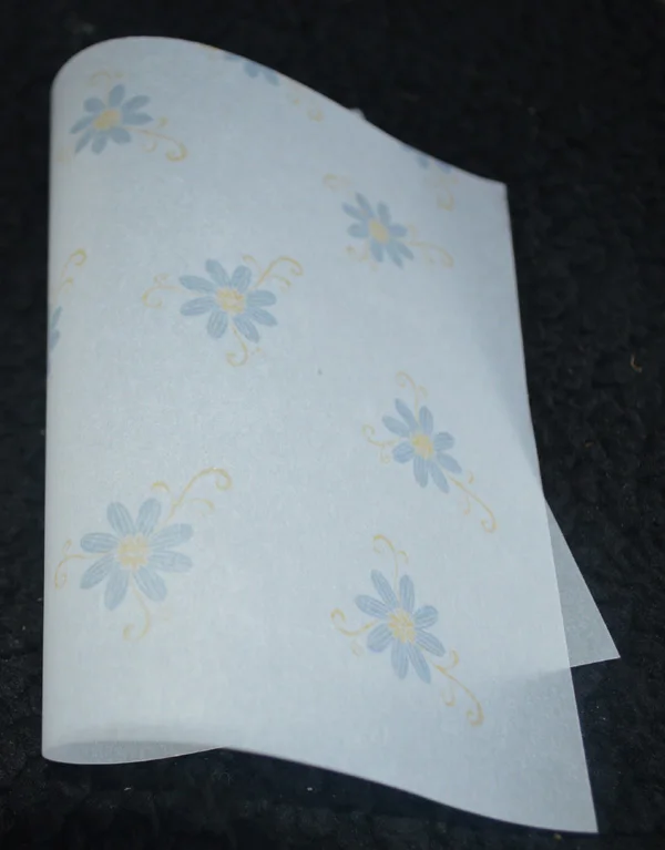 200PCS 15x21cm & 21x29cm Blue Flower Printing Wax Wrapping Paper Handmade Soap Wrapping Paper