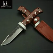 Ручной инструмент охотничий нож ручной работы из высокоуглеродистой стали узорчатый Резак Открытый нож для выживания sharpknife процесс сбора