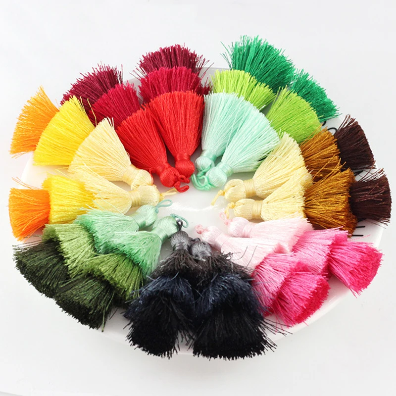 

12pc/lot 7cm Three layers Overlapping tassels silk fringe sewing tassel trim decorative key tassels for curtain home decoration