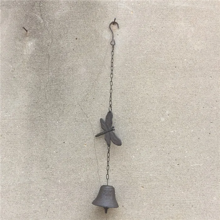 4 шт. страна Винтаж старый чугунный колокол Стрекоза Wind Chime WindChime Bell Настенный