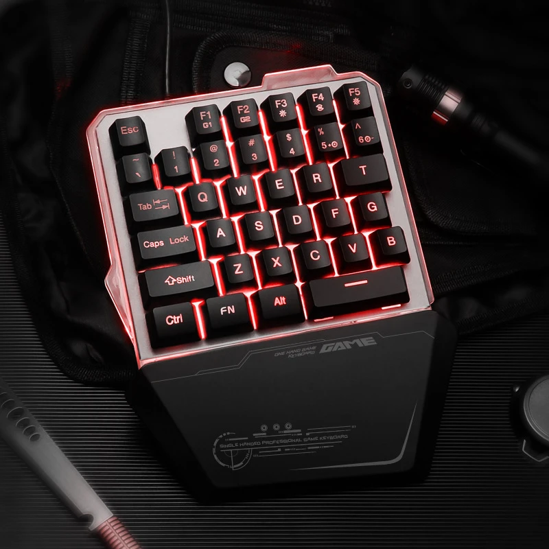  Gaming Keyboard Mechanical One-Handed Keyboard For PUBG LOL Mobile Game Left Hand Small Keyboard Dr