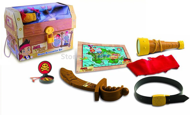 Джейк и пираты нетландии, пираты, игрушки, пиратские аксессуары, набор, Коробка С Сокровищами, 6 шт., фигурка, игрушка для детей, мальчиков, подарки для детей