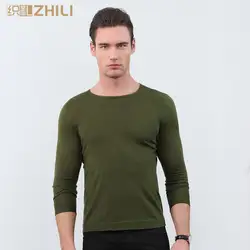 ZHILI новая весенняя и Летняя мужская футболка с длинным рукавом