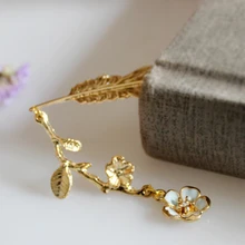 Металлический креативный корпус перья сливы закладки Китайский ветер закладки ретро ветер творческие изысканные закладки