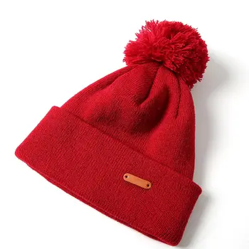 

Droppshiping Warm Knitted Hat Ball Hat Casual Style Cute Warm Caps Crochet Cap Knitted Pompons Ball BFJ55