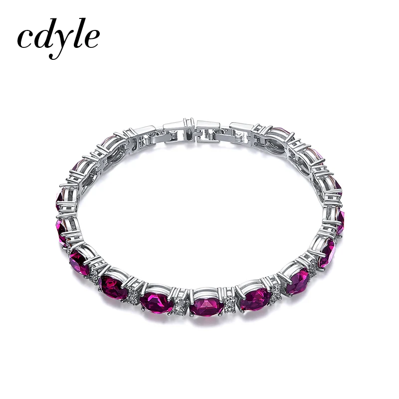 

Cdyle Crystals from Swarovski Elegant Deluxe Rhinestone Crystal Bracelet Bangle Adjustable Silver Color Jewelry For Women Gift