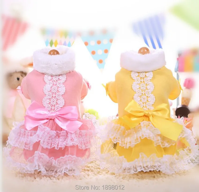 2017 Dog Dress Pet Clothes Winter Dresses clothing For Small Dogs Puppy