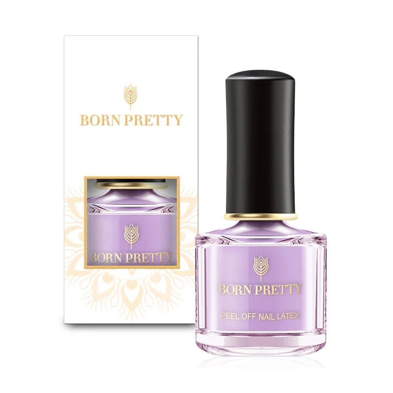 Латексный лак для ногтей BORN PRETTY 6 мл без запаха с клейкой лентой ухода за ногтями